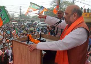 BJP President Amit Shah addressing during an... BJP President Amit Shah addressing during an...