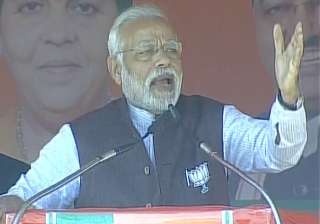 PM Narendra Modi addressing an election rally in... PM Narendra Modi addressing an election rally in...