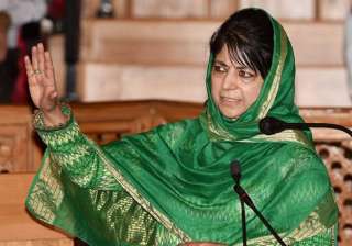 File pic of Jammu and Kashmir CM Mehbooba Mufti ... File pic of Jammu and Kashmir CM Mehbooba Mufti ...