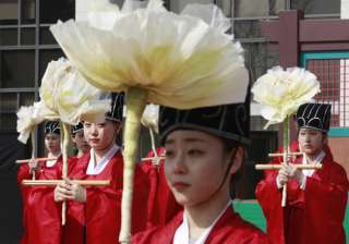 File pic - S Korean students during a ceremony at... File pic - S Korean students during a ceremony at...