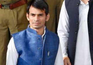Lalu's elder son Tej Pratap seen in a shoot for a... Lalu's elder son Tej Pratap seen in a shoot for a...