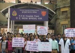 KEM hospital doctors during their strike against... KEM hospital doctors during their strike against...