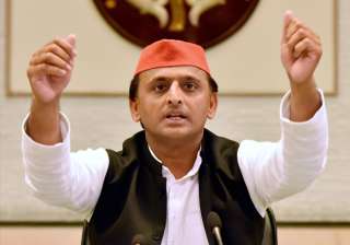 Akhilesh Yadav addressing media in Lucknow -... Akhilesh Yadav addressing media in Lucknow -...