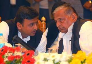 File pic of Akhilesh Yadav and Mulayam Singh... File pic of Akhilesh Yadav and Mulayam Singh...