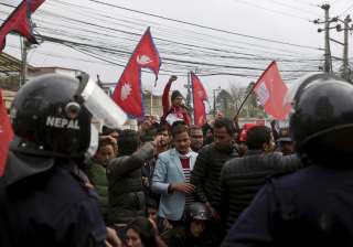 Nepalese students shout slogans against India... Nepalese students shout slogans against India...