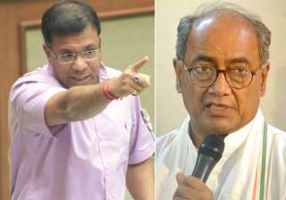 File pic of Vishwajit Rane and Digvijaya Singh -... File pic of Vishwajit Rane and Digvijaya Singh -...