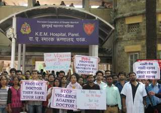 KEM hospital doctors during their strike against... KEM hospital doctors during their strike against...