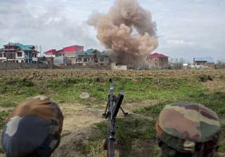 Budgam Smoke blowing out after forces blasted a... Budgam Smoke blowing out after forces blasted a...