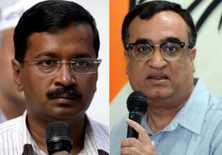 File pic of Arvind Kejriwal and Ajay Maken -... File pic of Arvind Kejriwal and Ajay Maken -...
