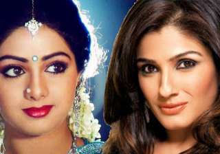 Sridevi and Raveena Tandon - India TV Sridevi and Raveena Tandon - India TV