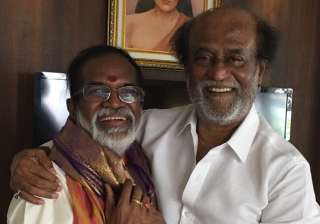 Rajnikanth meets BJP nominee for RS Nagar bypoll... Rajnikanth meets BJP nominee for RS Nagar bypoll...