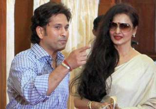 Sachin Tendulkar, Rekha - India TV Sachin Tendulkar, Rekha - India TV