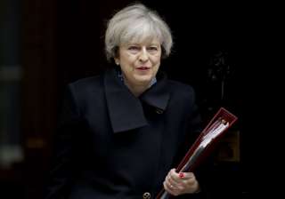 PM Theresa May was rushed to safety after the... PM Theresa May was rushed to safety after the...