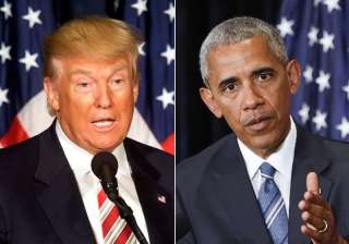 File pic of Donald Trump and Barack Obama - India... File pic of Donald Trump and Barack Obama - India...