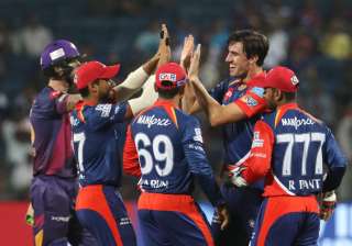 aredevils players celebrates the wicket of Ben... aredevils players celebrates the wicket of Ben...