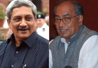 File pic of Manohar Parrikar and Digvijaya Singh... File pic of Manohar Parrikar and Digvijaya Singh...