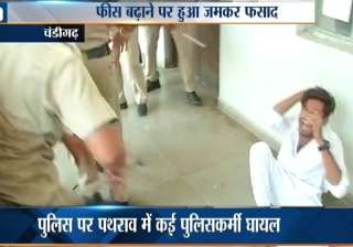 Punjab University students, police clash during... Punjab University students, police clash during...