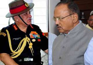 Army Chief meets NSA Ajit Doval to discuss J-K... Army Chief meets NSA Ajit Doval to discuss J-K...