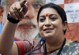 Smriti Irani interacts with media during a press... Smriti Irani interacts with media during a press...