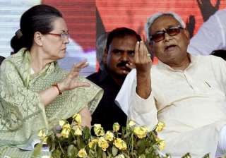 File pic of Sonia Gandhi and Nitish Kumar -... File pic of Sonia Gandhi and Nitish Kumar -...