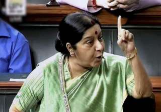Sushma Swaraj speaks in the Lok Sabha in New... Sushma Swaraj speaks in the Lok Sabha in New...
