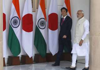 File pic of Japan PM Abe with his Indian... File pic of Japan PM Abe with his Indian...