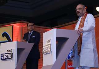 Rajat Sharma grills Amit Shah on sets if India... Rajat Sharma grills Amit Shah on sets if India...