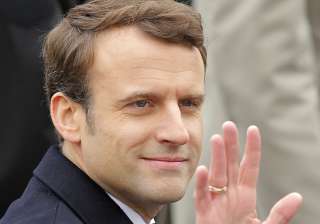 French president-elect Emmanuel Macron waves... French president-elect Emmanuel Macron waves...