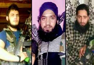 Posters of 3 terrorists involved in killing of... Posters of 3 terrorists involved in killing of...
