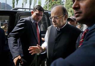 Jaitley arrives to attend the 14th Goods and... Jaitley arrives to attend the 14th Goods and...