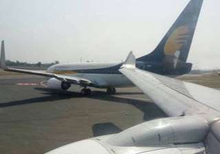 Two Jet Airways aircraft collide at IGI, grounded... Two Jet Airways aircraft collide at IGI, grounded...
