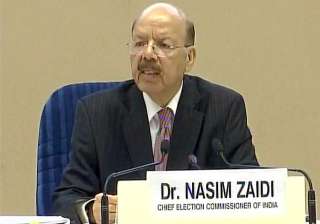Nasim Zaidi addresses media in New Delhi - India... Nasim Zaidi addresses media in New Delhi - India...