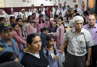 Schoolgirls being treated at a hospital in New... Schoolgirls being treated at a hospital in New...