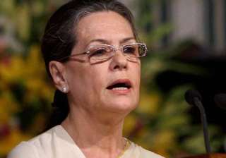 File pic of Congress president Sonia Gandhi -... File pic of Congress president Sonia Gandhi -...