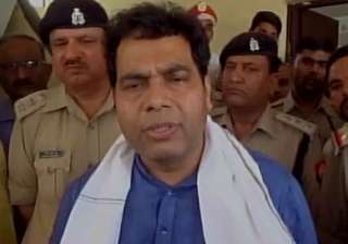 Shrikant Sharma speaks to reporters in Mathura -... Shrikant Sharma speaks to reporters in Mathura -...
