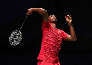 India's Satwiksairaj Rankireddy in action. -... India's Satwiksairaj Rankireddy in action. -...