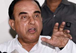 File pic of BJP leader Subramanian Swamy - India... File pic of BJP leader Subramanian Swamy - India...
