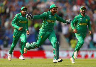Pakistan captain Sarfraz Ahmed celebrates the win... Pakistan captain Sarfraz Ahmed celebrates the win...