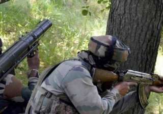Four militants and an Army officer were killed in... Four militants and an Army officer were killed in...