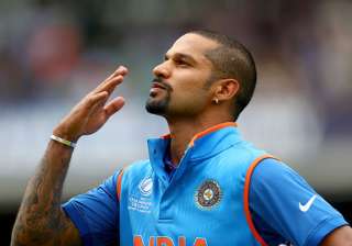 Shikhar Dhawan reacts after slamming a hundred... Shikhar Dhawan reacts after slamming a hundred...