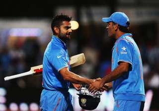 A file image of MS Dhoni and Virat Kohli. - India... A file image of MS Dhoni and Virat Kohli. - India...
