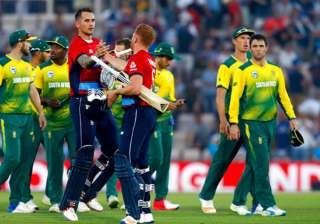 Alex Hales and Jonny Bairstow celebrate England's... Alex Hales and Jonny Bairstow celebrate England's...