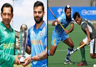 India to take on Pakistan in both cricket, hockey... India to take on Pakistan in both cricket, hockey...