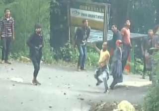 Activists turn violent after raid on GJM chief,... Activists turn violent after raid on GJM chief,...