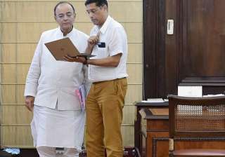 FInance Minister Arun Jaitley with Chief Economic... FInance Minister Arun Jaitley with Chief Economic...