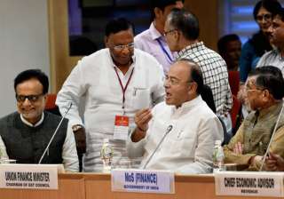 Jaitley at the 17th GST Council Meeting on Sunday... Jaitley at the 17th GST Council Meeting on Sunday...