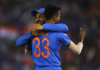 Hardik Pandya and Virat Kohli celebrates - India... Hardik Pandya and Virat Kohli celebrates - India...