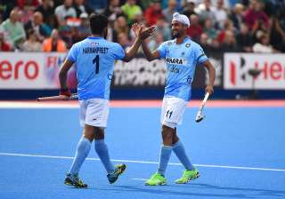 Harmanpreet Singh of India celebrates his goal... Harmanpreet Singh of India celebrates his goal...