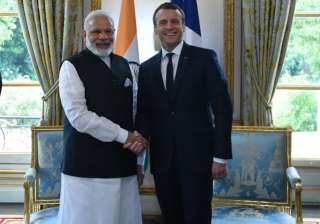 Indian PM Narendra Modi with French President... Indian PM Narendra Modi with French President...
