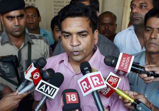 File pic of sacked Delhi minister Kapil Mishra -... File pic of sacked Delhi minister Kapil Mishra -...